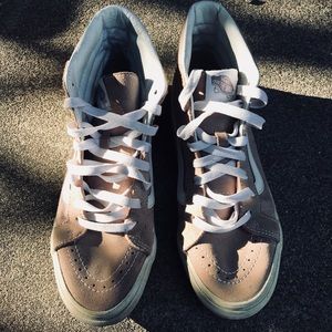 VANS Sk8 Hi-Top Sneakers in Mauve/Pink